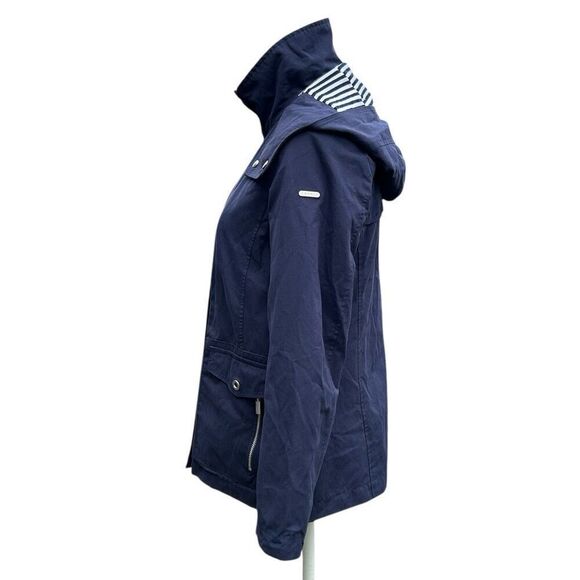 Vintage Esprit Navy Nautical Hooded High Collar Jacket 2 - Picture 4 of 10